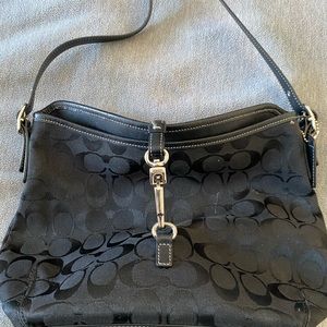 Coach Purse K3K-6845 Signature Black Satchel Bag